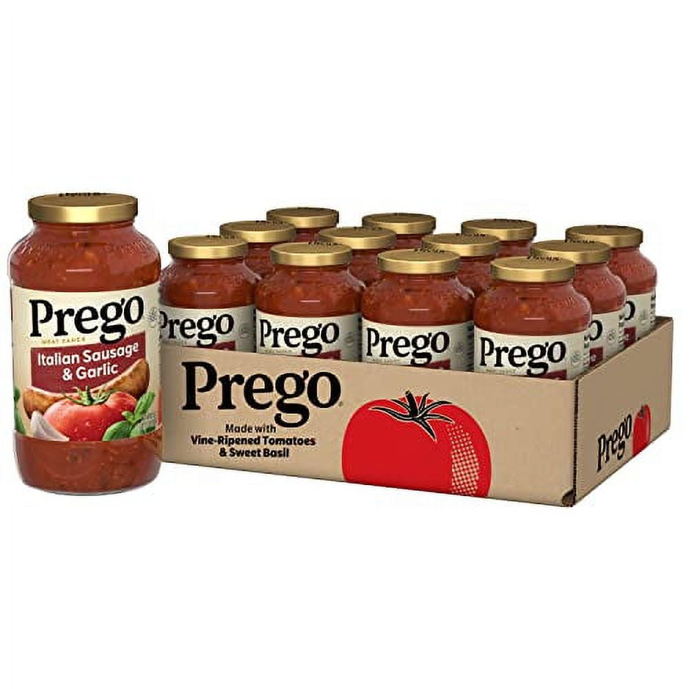 Prego Italian Sausage and .. Garlic Meat Sauce, 23.5 .. OZ Jar (Case of .. 12)