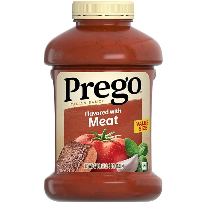 Prego Italian Tomato Pasta Sauce Flavored With Meat, 67 OZ Jar