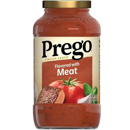 Prego Italian Tomato Pasta Sauce Flavored with Meat, 24 oz Jar