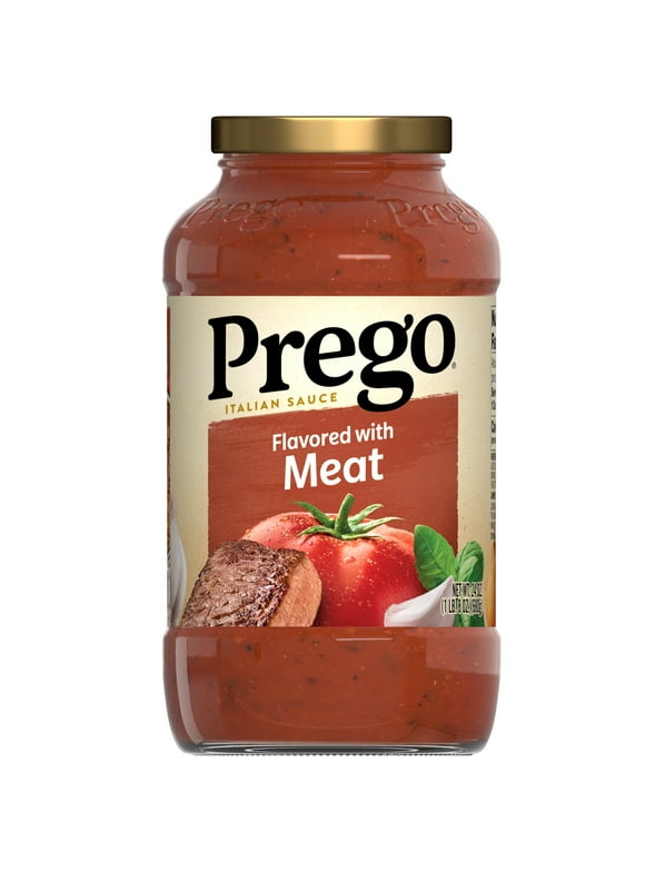 Prego Italian Tomato Spaghetti Sauce Flavored with Meat, 24 oz Jar