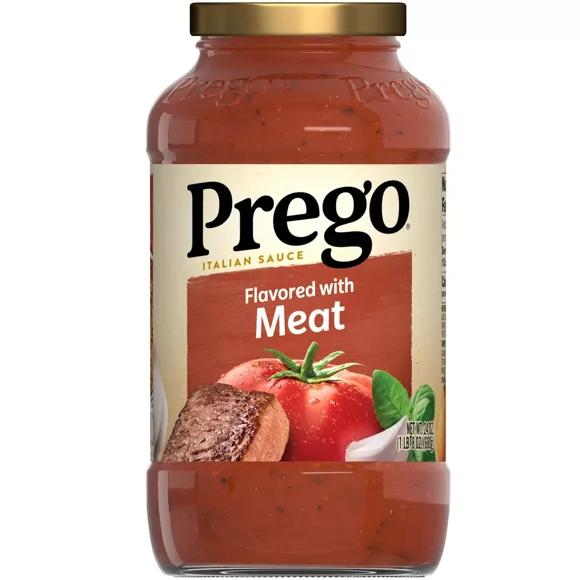 Prego Pasta Sauce Italian Tomato Sauce With Meat, 24 Oz, 6 Pack