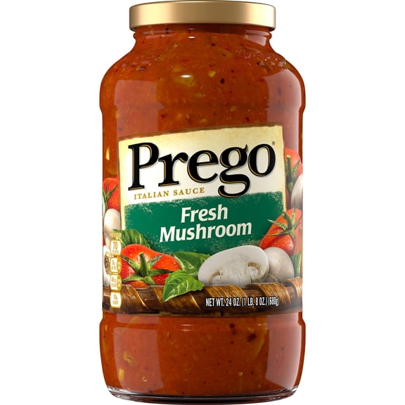Prego Pasta Sauce Italian Tomato Sauce with Fresh Mushroom - 24oz (Pack of 48)