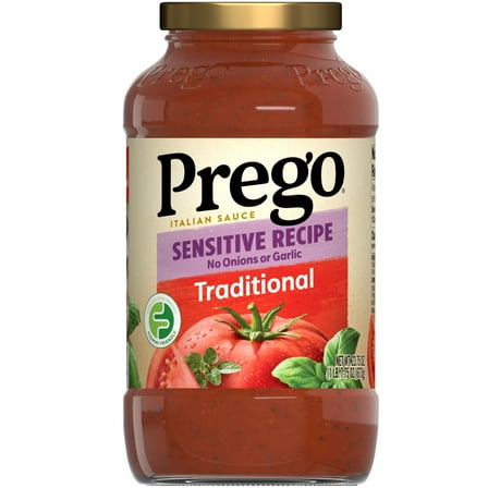 Prego Traditional Sensitive Recipe Low FODMAP Pasta Sauce, 23.75 oz Jar