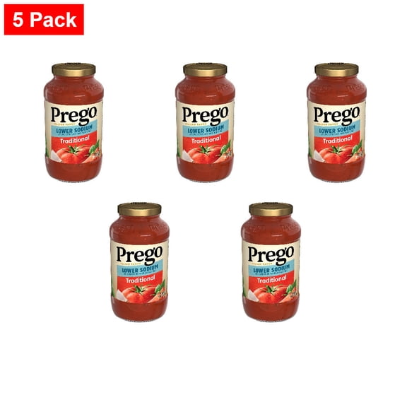 Prego Traditional Lower Sodium Pasta Sauce 23.5 oz - 5 Pack