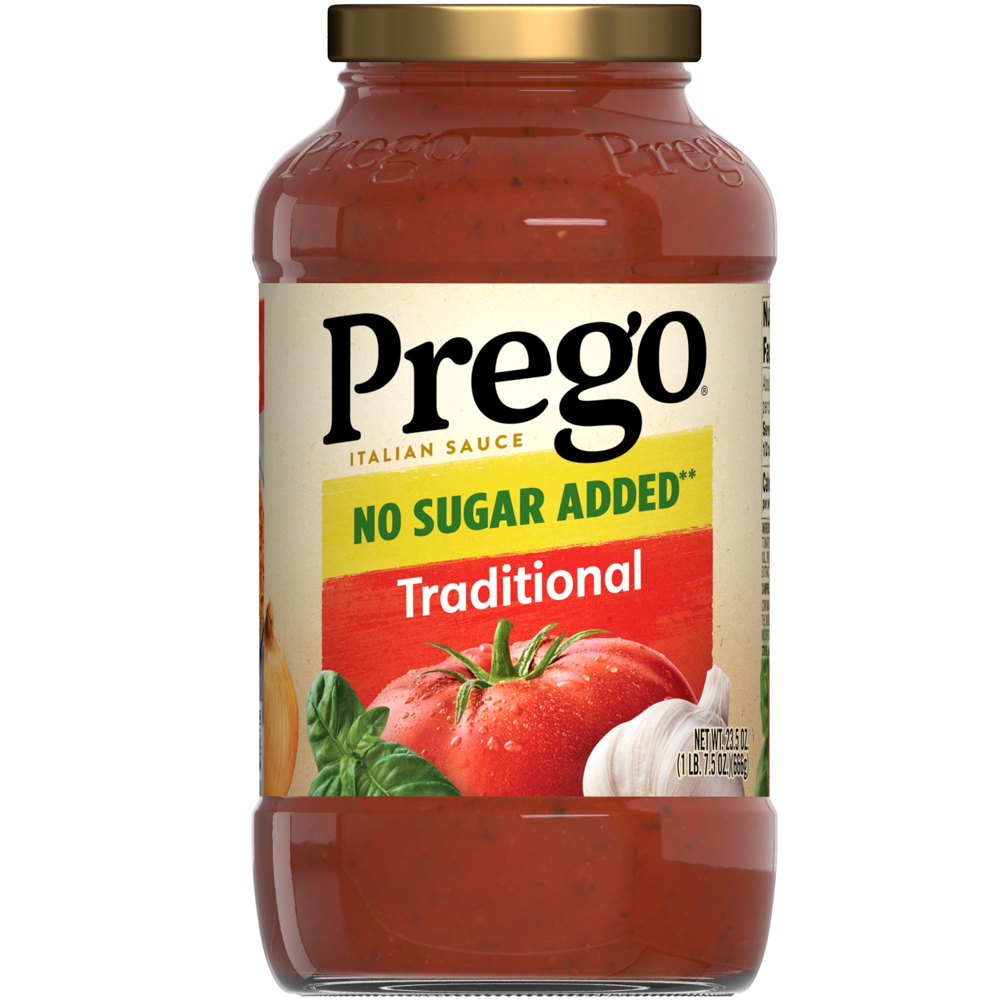 Prego Traditional No Sugar Added Gluten Free Vegan Pasta Sauce 23.5 oz Jar Walmart