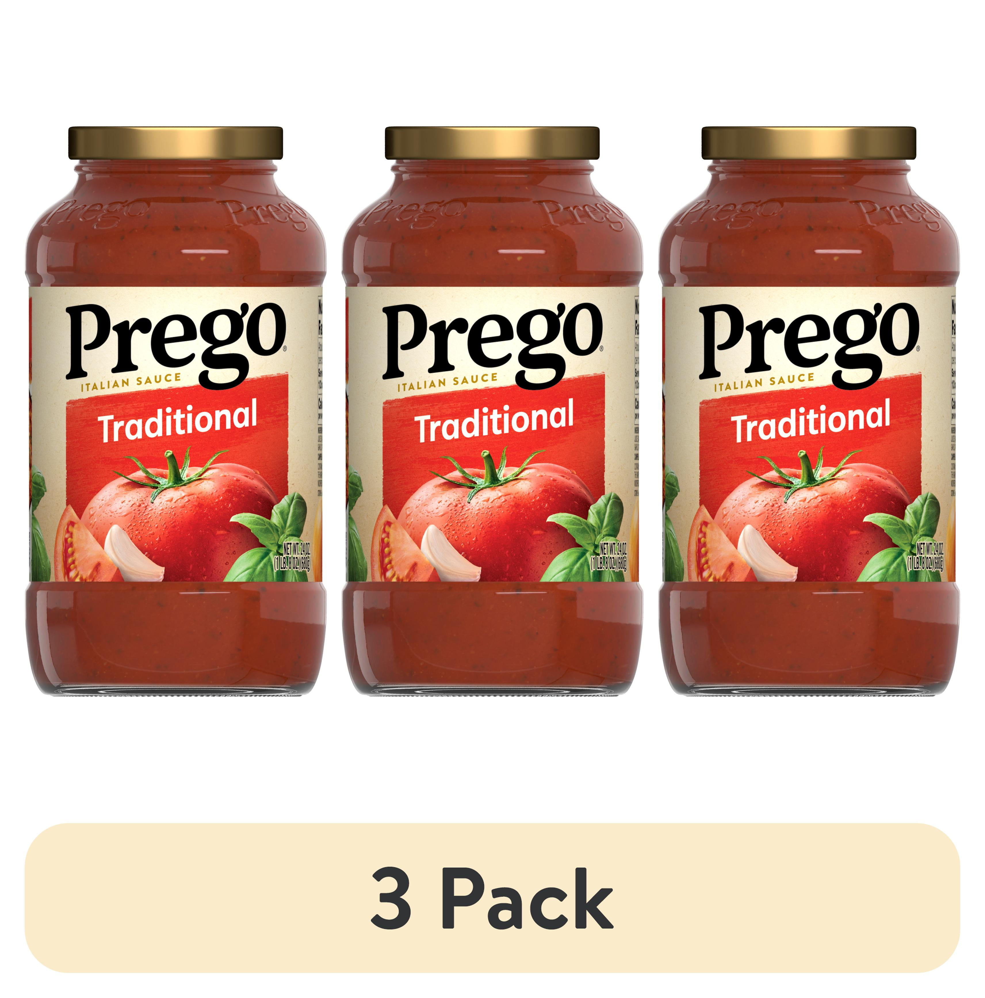 (3 pack) Prego Traditional Spaghetti Sauce, 24 oz Jar