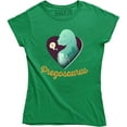 thumbnail image 1 of Pregosaurus Funny Maternity Pregnancy Dinosaur Green Boy Women's T-Shirt, 1 of 4