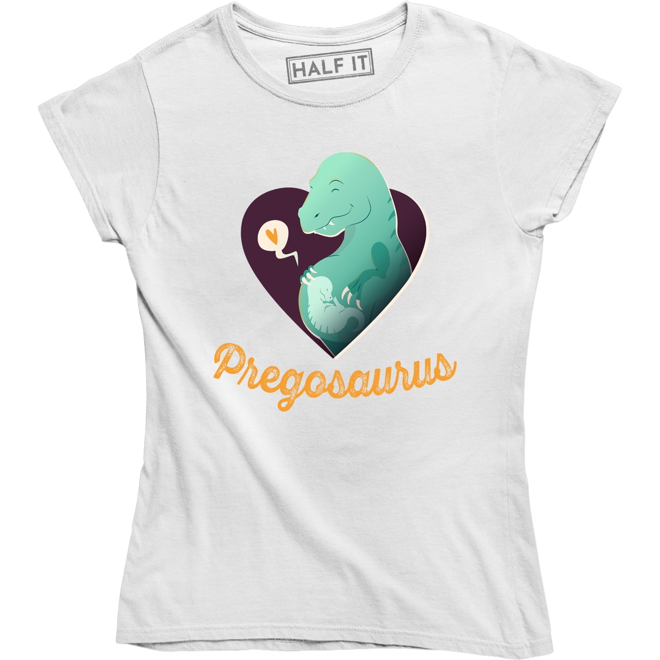 Pregosaurus Funny Maternity Pregnancy Dinosaur Green Boy Women's T