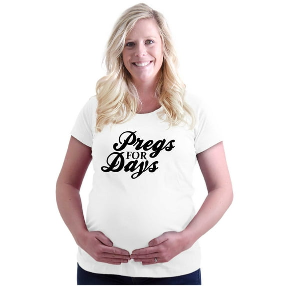 Pregs for Days Expecting Little One Women's Maternity T Shirt Tee Brisco Brands 3X
