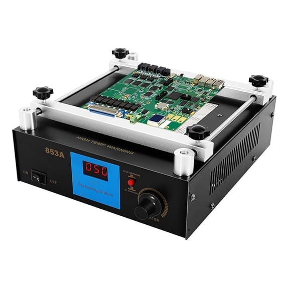 Preheating Rework Station, 110V 450W SMD Preheater BGA Rework Station Preheating Oven Station lnfrared Preheating Station Hot Plate Preheating Oven Welder (4.72''x4.72'' Heating Area)