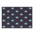 thumbnail image 1 of Prehistoric Country Cutting Board, Symmetric Star United States Independence Freedom Theme, Decorative Tempered Glass Cutting and Serving Board, Small Size, Dark Blue White and Ruby, by Ambesonne, 1 of 1