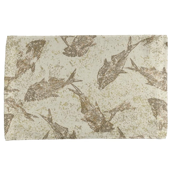 Prehistoric Fish Fossils All Over Hand Towel
