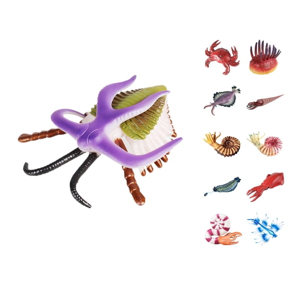 Prehistoric Sea Creatures Figurine Education Model for Cake Topper School Projects and Curiosity Toy Novelty