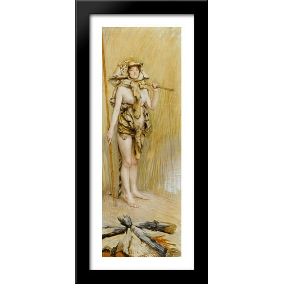 Prehistoric Women 16x40 Large Black Wood Framed Print Art by James Tissot