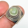 thumbnail image 1 of Prehnite Gemstone 925 Sterling Silver Bali Ring s.9.5 T59, Christmas Gift, Gemstone Silver Jewelry, Prehnite Ring, New Year Sale, 1 of 1