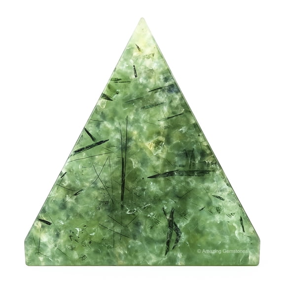 Prehnite Pyramid Crystal Healing Stones - 2" Pyramid