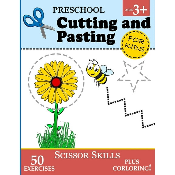 Prekindergarten Essentials Preschool Cutting and Pasting for Kids: Cutting Practice for Toddlers (Age 3+) Scissor Skills Workbook for Kids Vol. 1, Book 1, (Paperback)
