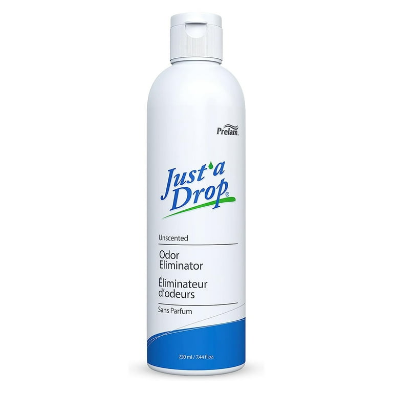 Prelam Just a Drop Odor Eliminator, Toilet Drops, Unscented, 7.44