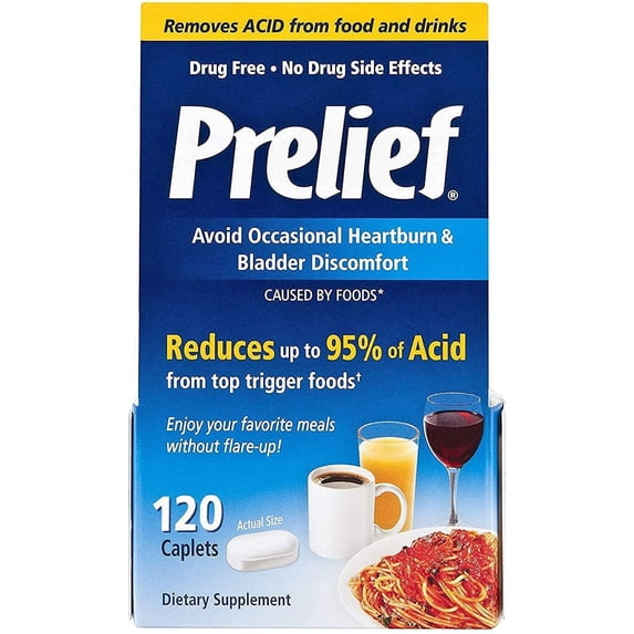 Prelief Dietary Supplement - 120 Caplets, Pack of 5