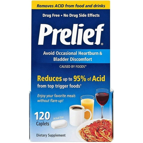 Prelief Dietary Supplement - 120 Caplets, Pack of 5
