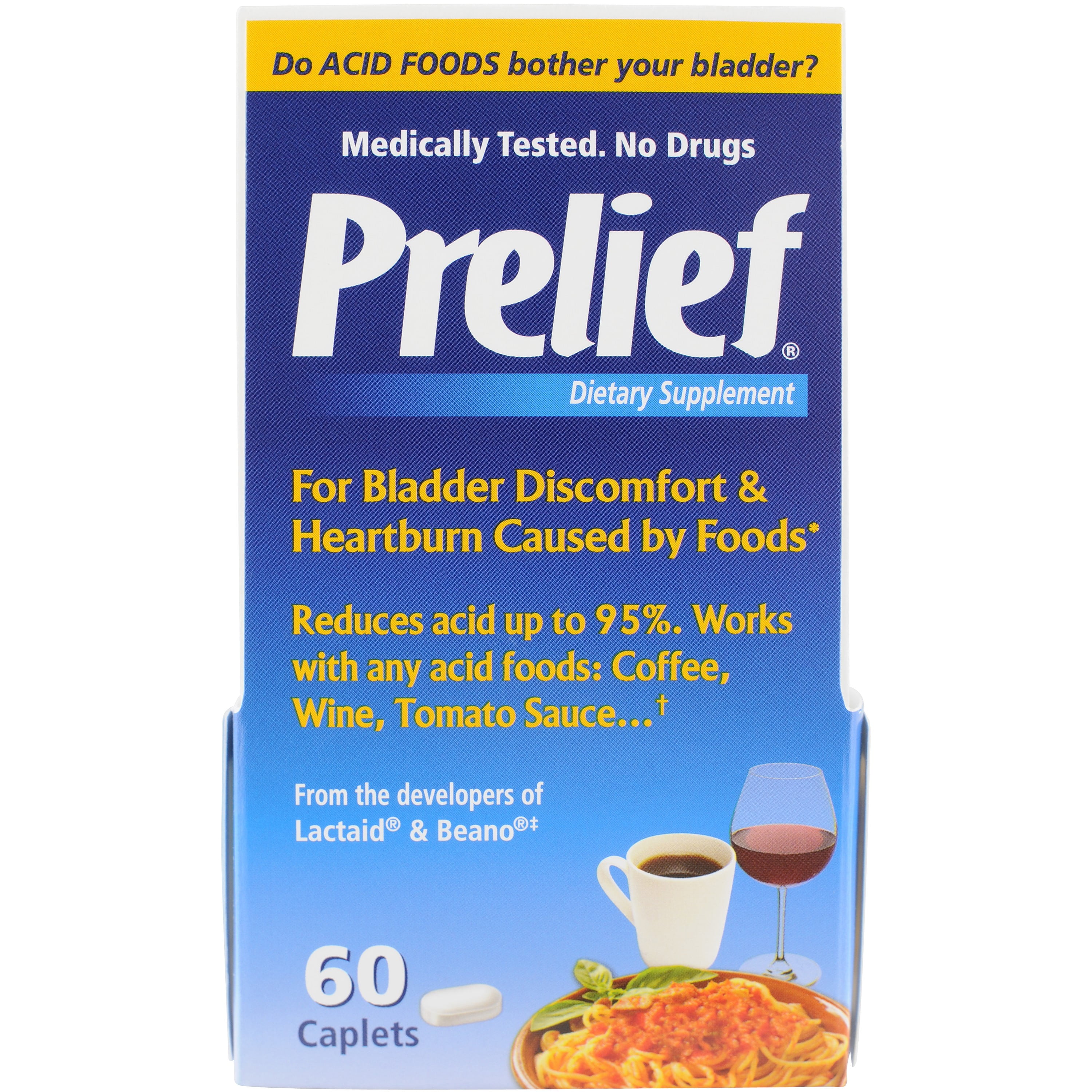 Prelief Dietary Supplement 60 Ea Food Acid Reducer Walmart