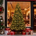 thumbnail image 1 of Bringstar 5FT Prelit Artificial Christmas Tree with 200 Warm White Lights, Green PVC Xmas Tree with 551 Tips, Metal Stand, 1 of 12