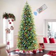 thumbnail image 1 of Alupssuc 5.5 ft Artificial Hinged Christmas Tree, Multi-Color LED Changing RGB Lights, Full PE & PVC Branch Tips，Remote Control Included, Ideal for Holiday Decorations, Parties, 1 of 6