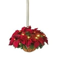 thumbnail image 1 of Prelit Hanging Basket with Pine Branches Pinecones Ornaments and LED Lights for Indoor Outdoor Holiday Decor Christmas Display, 1 of 3
