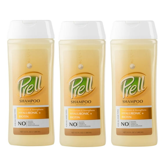 Prell Hyaluronic + Biotin Moisturizes & Strengthens Shampoo for All Hair Types 13.5 fl.oz - 3 Pack