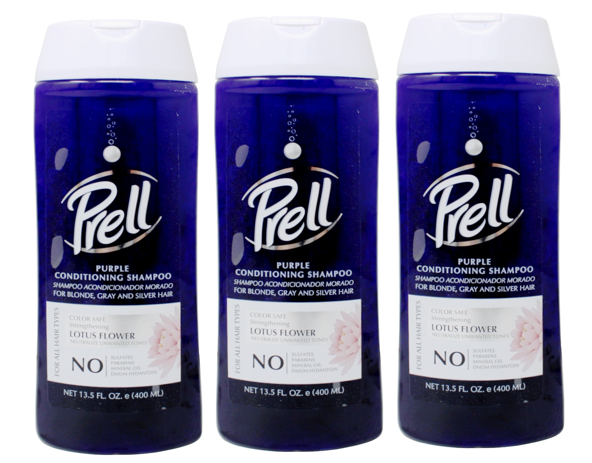 Prell Lotus Flower Color Safe Strengthening Purple Conditioning Shampoo