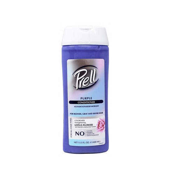 Prell Purple Conditioner, for Blonde, Gray and Silver Hair, Lotus Flower, 13.5 FL OZ