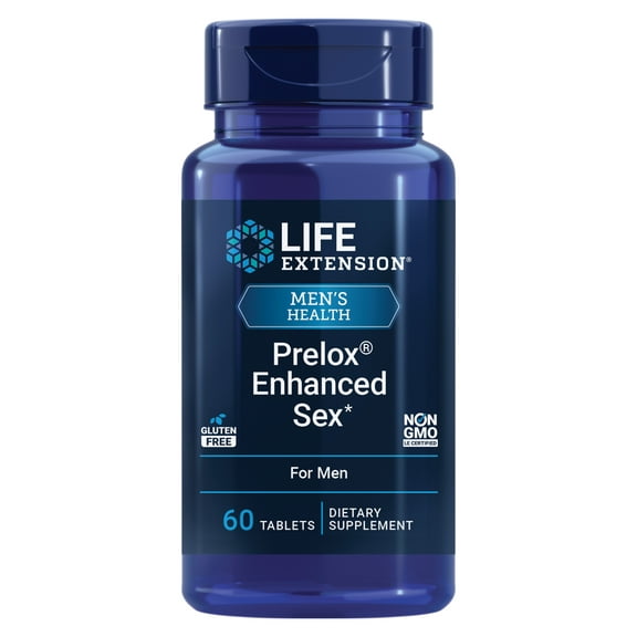 Life Extension Prelox Enhanced Sex  French Maritime Pine Bark Extract , L-Arginine  Male Sexual Health, Promotes Male Blood Flow  Gluten-Free, Non-GMO  60 Tablets