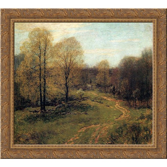 Prelude 20x20 Gold Ornate Wood Framed Canvas Art by Metcalf, Willard