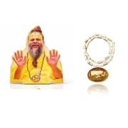 Premanand Maharaj Cut-Out with Shri Gaumata Tulsi basil mala| Spiritual Gift | Devotional Decor