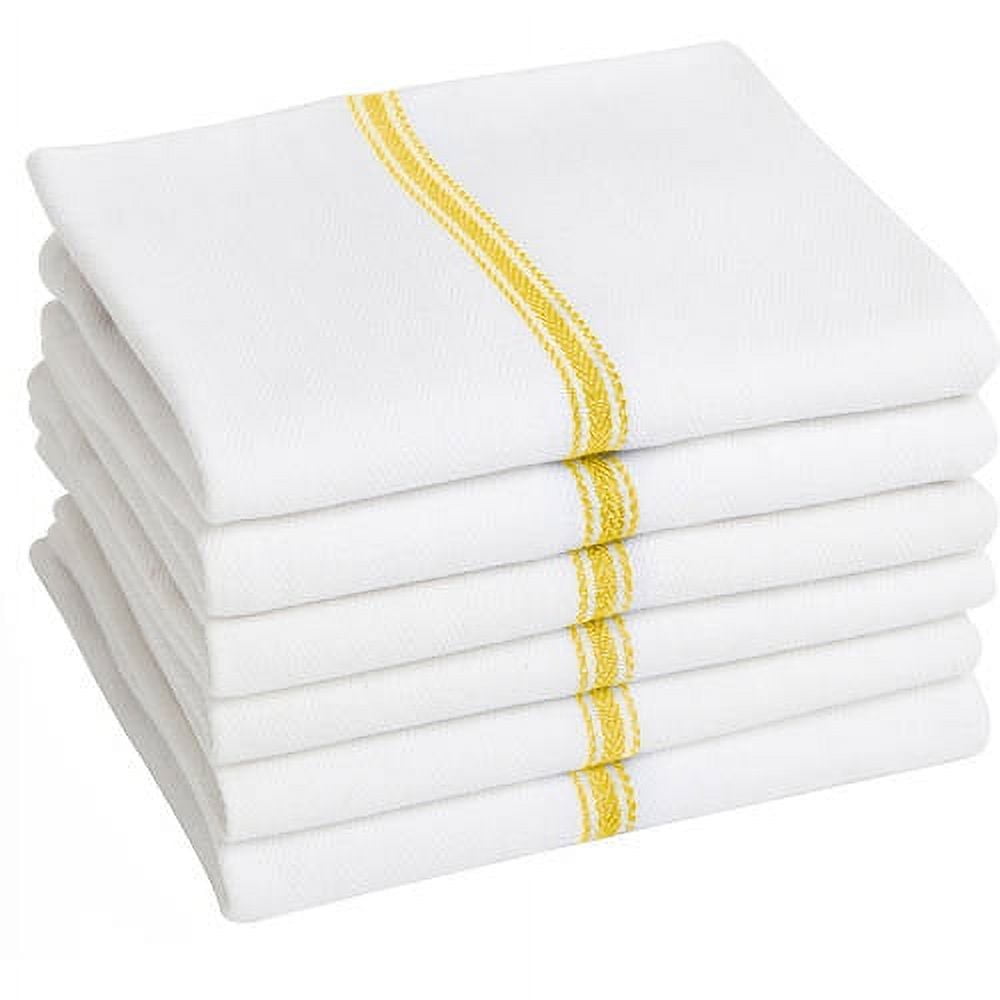Premia Commercial Kitchen Towels, 6 Pack, Restaurant Quality White