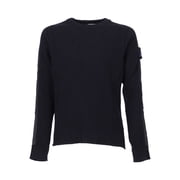 Premiata Finely Ribbed Crew Neck Sweater In Virgin Wool Mens