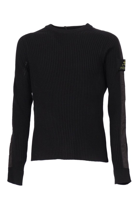 Ribbed Crew Neck Sweater In 100% Virgin Wool (Men's)