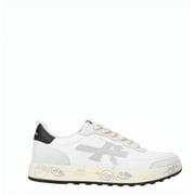 Premiata White Beige Vintage Effect Sneakers White Mens