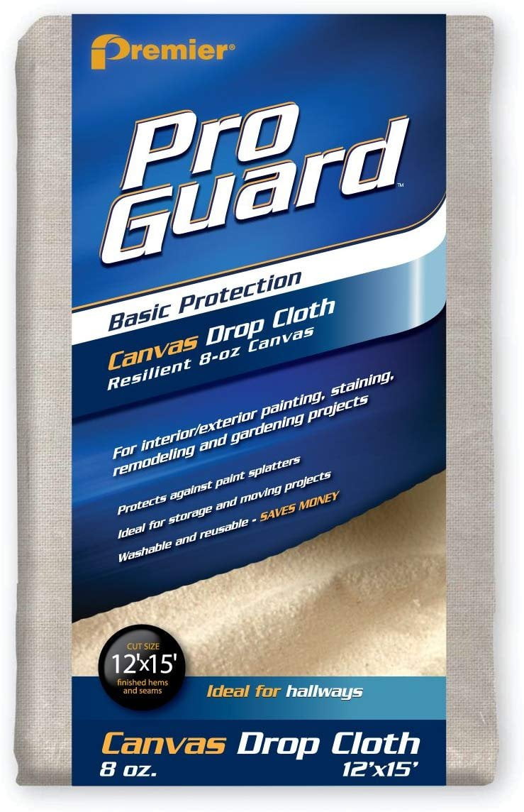 Premier 12' x 15' Standard Canvas Drop Cloth 8 oz, 31258