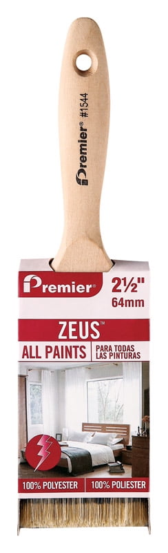 Premier 1898626 2.5 in. Flat Polyester Paint Brush, Pack of 12