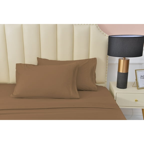 Premier 2000 Rayon Made from Bamboo Bed Sheets Set- California King Tiger Eye Sheets, Ultra Soft Sheets-Deep Pockets 16"-Wrinkle Resistant-4 Pieces, California King Size, Tiger Eye