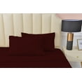 thumbnail image 1 of Premier 2000 Rayon Made from Bamboo Bed Sheets Set- Split King Burgundy Sheets, Ultra Soft Sheets-Deep Pockets 16"-Wrinkle Resistant-5 Pieces, Split King Size, Burgundy, 1 of 3