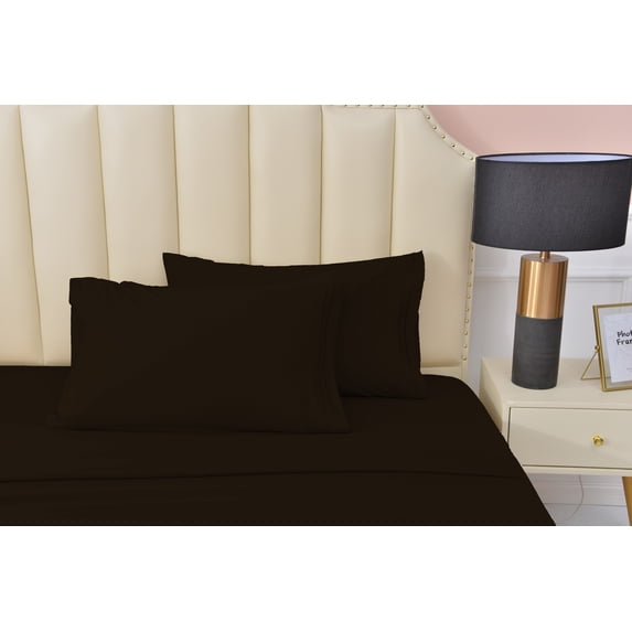 Premier 2000 Rayon Made from Bamboo Bed Sheets Set- Split King Coffee Sheets, Ultra Soft Sheets-Deep Pockets 16"-Wrinkle Resistant-5 Pieces, Split King Size, Coffee
