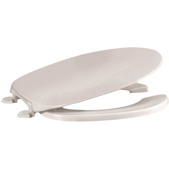 Premier 283029 Premier Heavy-Duty Round Plastic Toilet Seat with Lid, White - 283029
