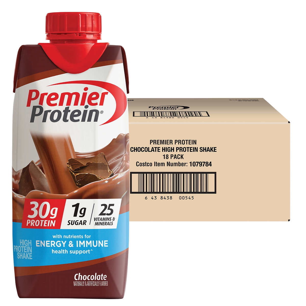 Premier 30g Protein Chocolate PLUS Energy and Immune Support Shakes, 11