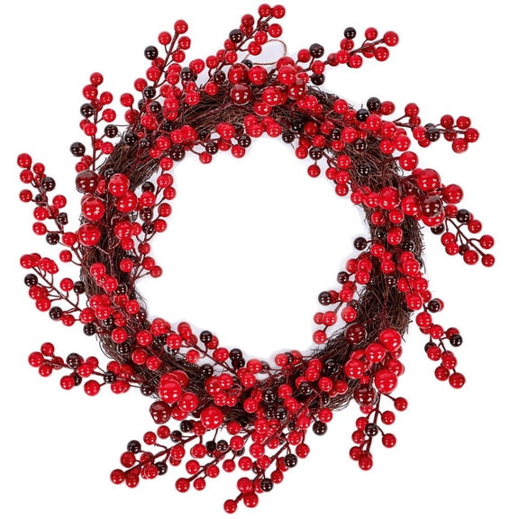 Premier - 45cm Red Berry Decorative Wreath