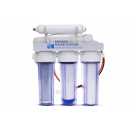 Premier 5 Stage Reverse Osmosis/Deionization (RO/DI) - Aquarium Reef Water Filter System, 100 GPD