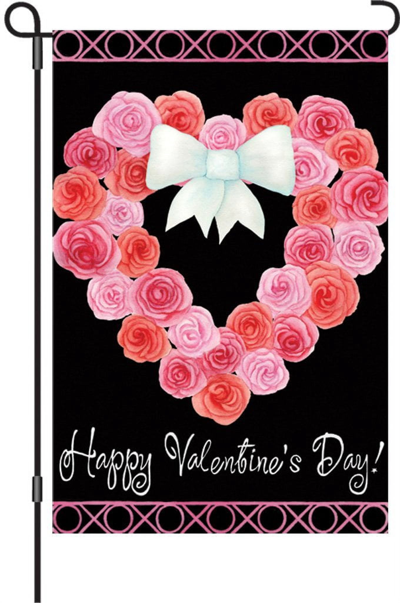 Premier 51068 Garden Premier Soft Flag, Valentine Wreath, 12 by 18-Inch