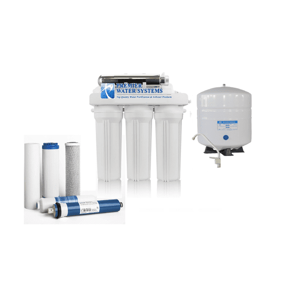 Premier 6 Stage 75 GPD Reverse Osmosis RO Home Water Filter System + UV Filtration