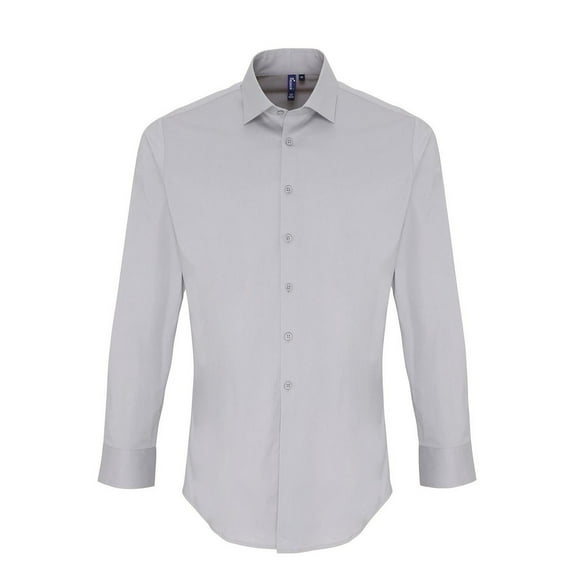 Premier Adult Poplin Stretch Long-Sleeved Shirt